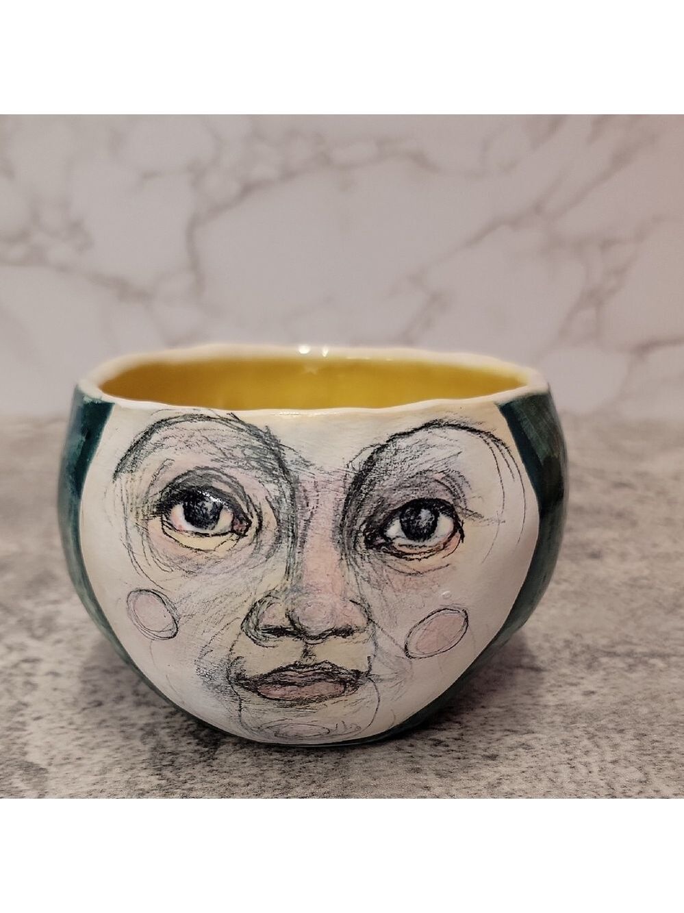 Rare Handcrafted Weld ceramic bowl pot Signed - Picture 1 of 8